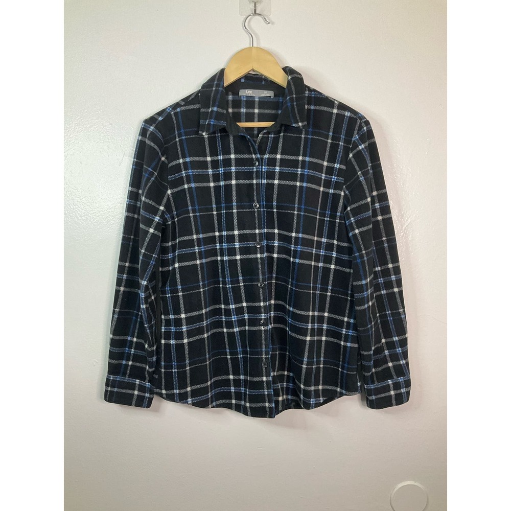 Lee Riders Size Medium Fleece Flannel Button Up